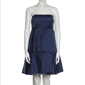 ZAC Zac Posen Strapless Blue Dress